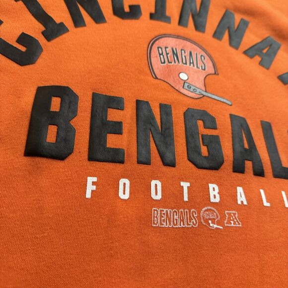 Cincinnati Bengals Throwback Helmet Logo Hoodie Men’s L Orange NFL Ultra NWT - Picture 3 of 13